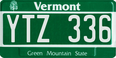 VT license plate YTZ336