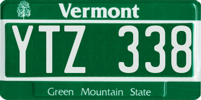 VT license plate YTZ338