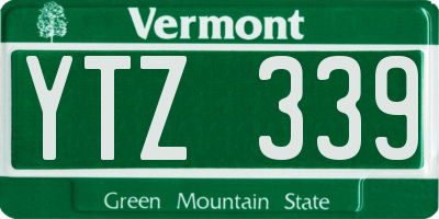 VT license plate YTZ339