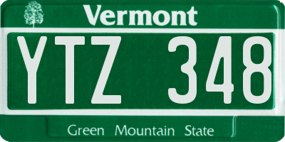 VT license plate YTZ348