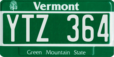 VT license plate YTZ364