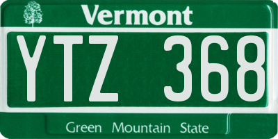 VT license plate YTZ368