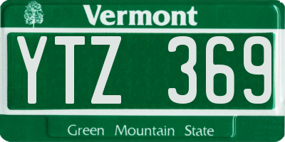 VT license plate YTZ369