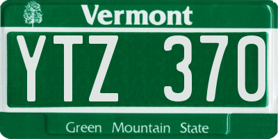 VT license plate YTZ370