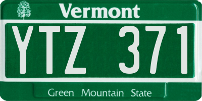 VT license plate YTZ371