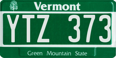 VT license plate YTZ373