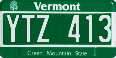 VT license plate YTZ413