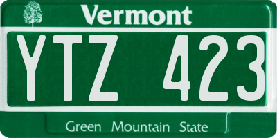 VT license plate YTZ423