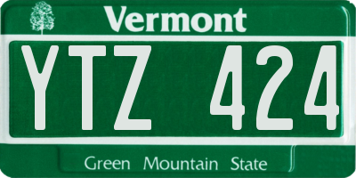 VT license plate YTZ424