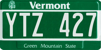 VT license plate YTZ427