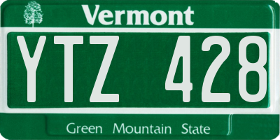 VT license plate YTZ428