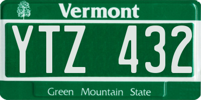 VT license plate YTZ432