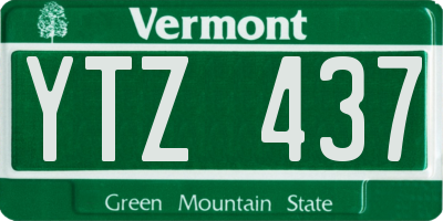 VT license plate YTZ437