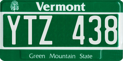 VT license plate YTZ438