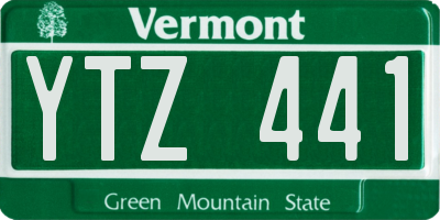 VT license plate YTZ441