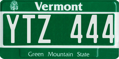 VT license plate YTZ444