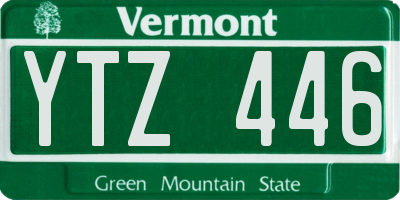 VT license plate YTZ446
