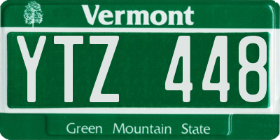 VT license plate YTZ448