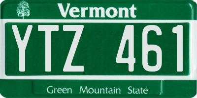 VT license plate YTZ461