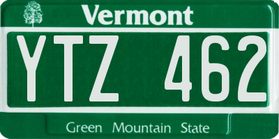 VT license plate YTZ462