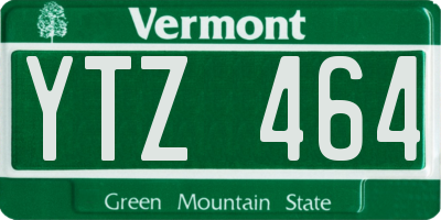 VT license plate YTZ464