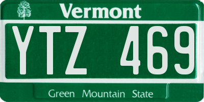 VT license plate YTZ469