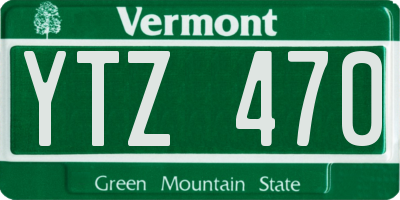 VT license plate YTZ470