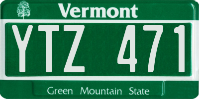 VT license plate YTZ471