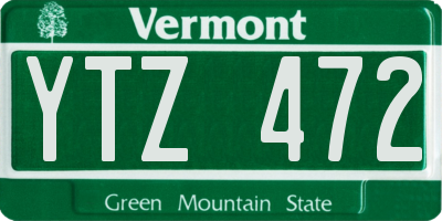 VT license plate YTZ472