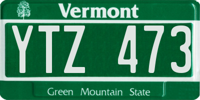 VT license plate YTZ473