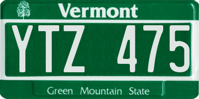 VT license plate YTZ475
