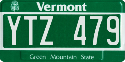 VT license plate YTZ479