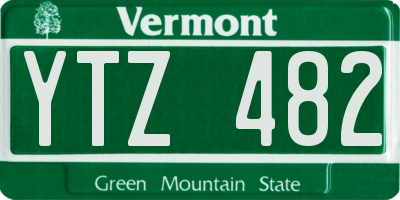 VT license plate YTZ482