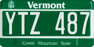 VT license plate YTZ487