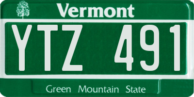 VT license plate YTZ491