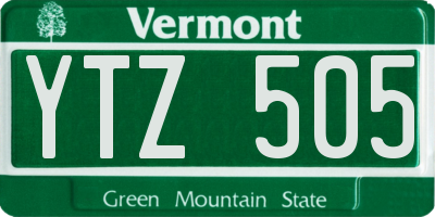 VT license plate YTZ505