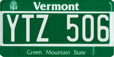 VT license plate YTZ506