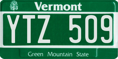 VT license plate YTZ509