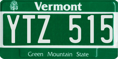 VT license plate YTZ515