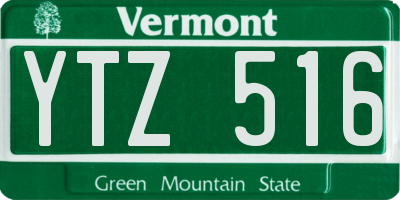 VT license plate YTZ516