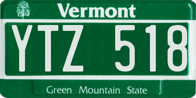 VT license plate YTZ518