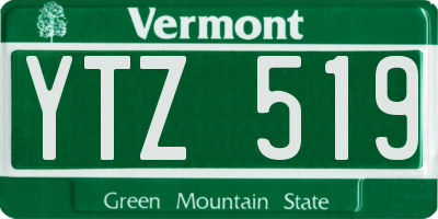 VT license plate YTZ519