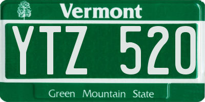 VT license plate YTZ520