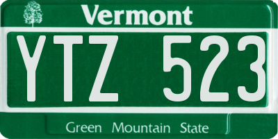 VT license plate YTZ523