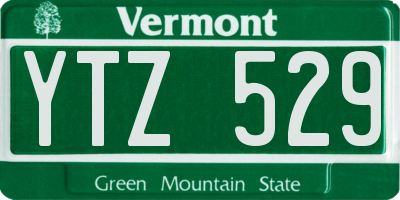 VT license plate YTZ529
