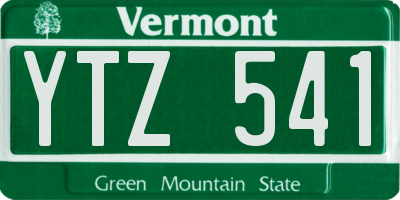 VT license plate YTZ541