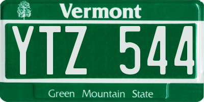 VT license plate YTZ544