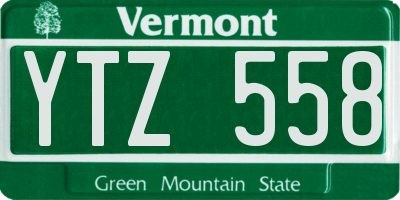VT license plate YTZ558