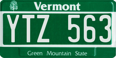 VT license plate YTZ563