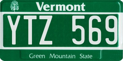 VT license plate YTZ569